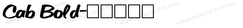 Cab Bold字体转换